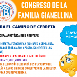 Congreso de la Familia Gianellina - Ayuda Memoria