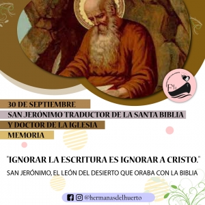 30 DE SEPTIEMBRE: SAN JERÓNIMO  MEMORIA