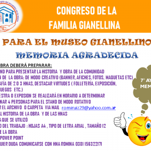 Congreso de la Familia Gianellina - Ayuda Memoria