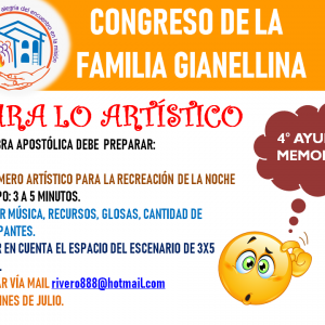 Congreso de la Familia Gianellina - Ayuda Memoria