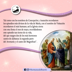 31 DE MAYO: VISITACIÓN DE MARÍA A SU PRIMA SANTA ISABEL