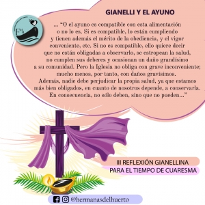 III REFLEXIÓN GIANELLINA PARA EL TIEMPO DE CUARESMA