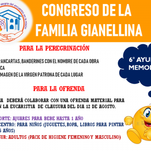 Congreso de la Familia Gianellina - Ayuda Memoria