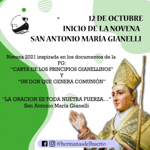 12 de Octubre Inicio de la novena San Antonio Gianelli