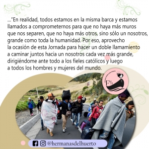 26 DE SEPTIEMBRE  JORNADA MUNDIAL DE MIGRANTE Y REFUGIADOS